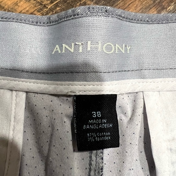 MARC ANTHONY size 38 gray pin dot shorts flat front - Picture 3 of 6